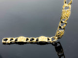 Station & Gold Nugget Link Bracelet