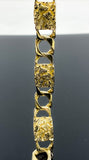 Station & Gold Nugget Link Bracelet
